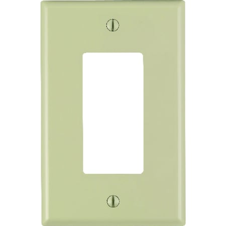 Leviton Leviton Ivory 1 gang Nylon Decorator Wall Plate 1 pk 0PJ26-00I